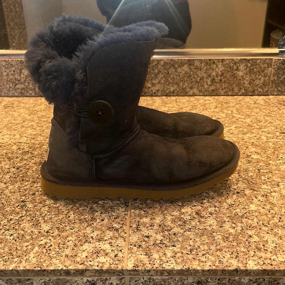 UGG Bailey Button Suede Mid-Calf Boots - Picture 5 of 12